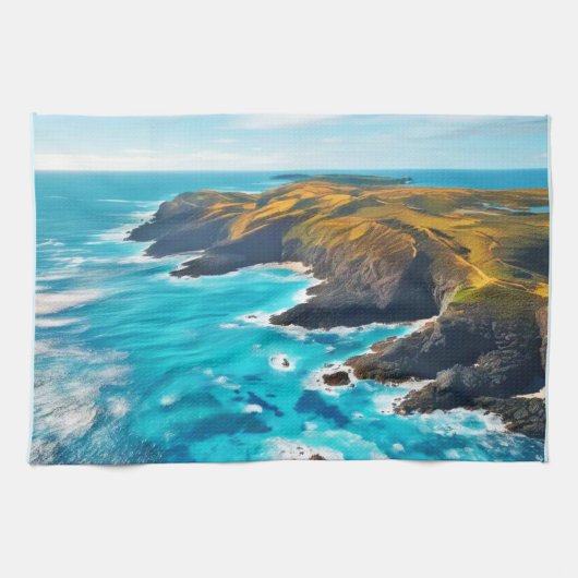 海崖：ワイルドショア キッチンタオル (横)