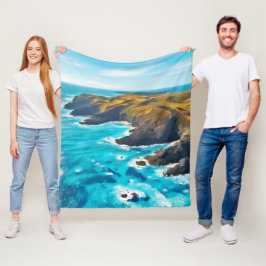 海崖：ワイルドショア フリースブランケット