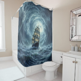 海嵐ガレオン船の旅 シャワーカーテン