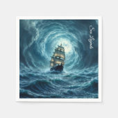 海嵐ガレオン船の旅 スタンダードカクテルナプキン (正面)