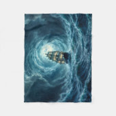 海嵐ガレオン船の旅 フリースブランケット (正面)