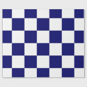 海市松模様に海軍と白 ラッピングペーパー (フラット)