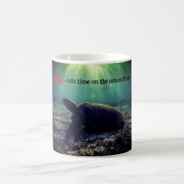 海床にウミガメ コーヒーマグカップ