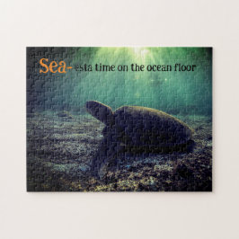 海床にウミガメ ジグソーパズル