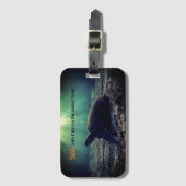 海床にウミガメ ラゲッジタグ (正面縦)