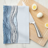 海床 – 抽象芸術キッチンタオル キッチンタオル (四つ折り)