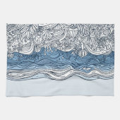 海床 – 抽象芸術キッチンタオル キッチンタオル (横)