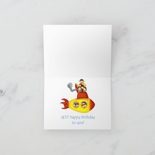 海底お祝い カード (内部)