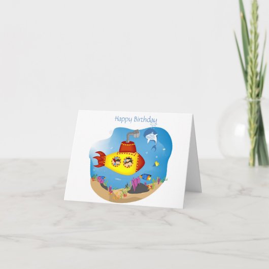 海底お祝い カード (正面)