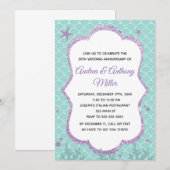 海底での結婚記念日招待状 招待状 (正面/裏面)