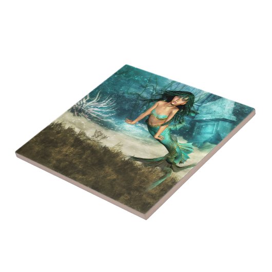 海底のタイルの人魚 タイル (側面)