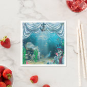 海底の宝探しパーティー スタンダードカクテルナプキン (インサイチュ)