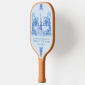海底をテーマにしたピックル名門私立校風のボールパドル ピックルボールラケット (左)