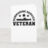 海底サービス退役軍人-軍隊デザイン カード (正面)