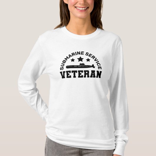 海底サービス退役軍人-軍隊デザイン Tシャツ (正面)
