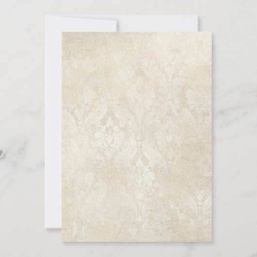 海底テーマ真珠エレガントの赤ちゃんシャワー 招待状 (裏面)