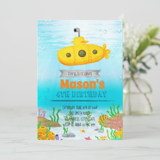 海底パーティの招待状 招待状 (スタンド正面)