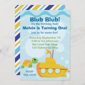 海底パーティー 招待状 (正面/裏面)
