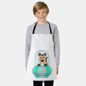 海底付きメルカット エプロン (着用した状態)