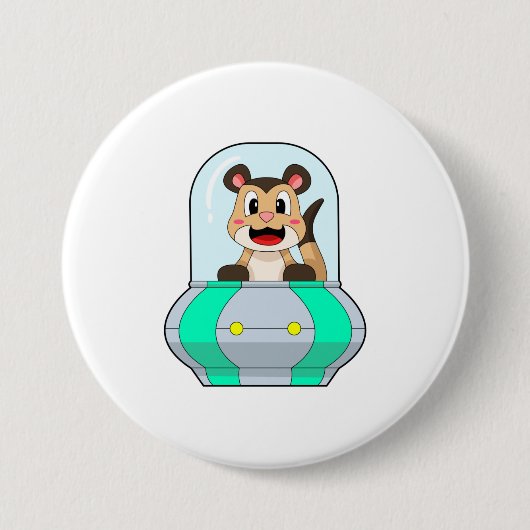 海底付きメルカット 缶バッジ (正面)