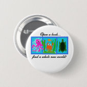 海底冒険は本を開けます 缶バッジ (正面&裏面)