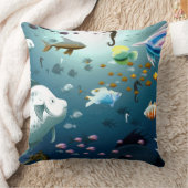 海底化粧枕 クッション (ブランケット)