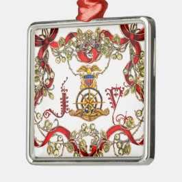 海底将校クレストクリスマスオーナメント メタルオーナメント
