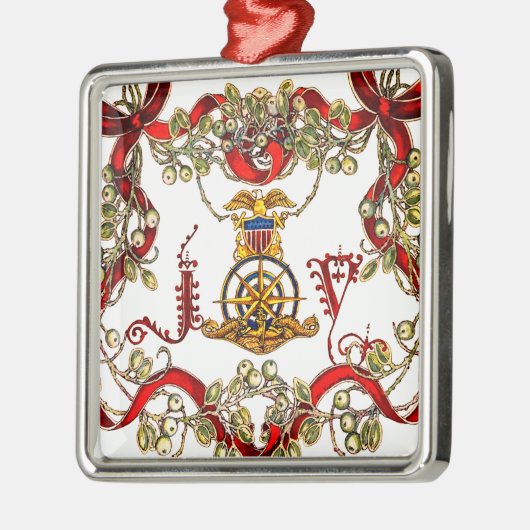 海底将校クレストクリスマスオーナメント メタルオーナメント (左)