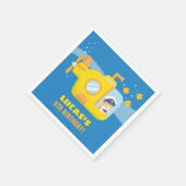 海底少年の水中の誕生日パーティナプキンス スタンダードカクテルナプキン (角)