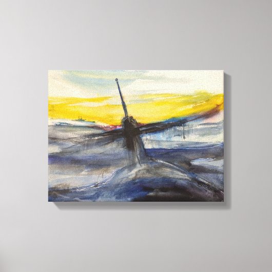 海底引き伸ばしキャンバス印刷 キャンバスプリント (正面)