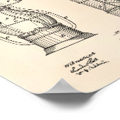 海底望遠鏡1864特許美術古ピーパー ポスター (角)