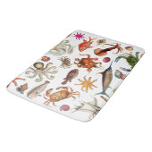 海底海洋生物イラストパターン バスマット (アングル)