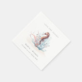 海底海藻結婚サンゴ スタンダードカクテルナプキン (角)