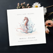 海底海藻結婚サンゴ スタンダードカクテルナプキン