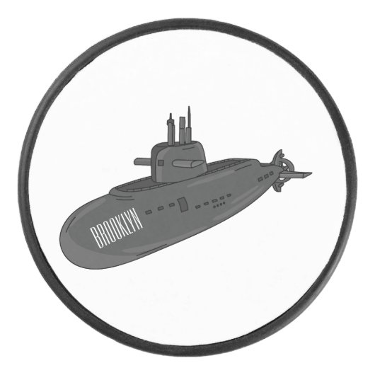 海底漫画イラストレーション アイスホッケーパック (正面)