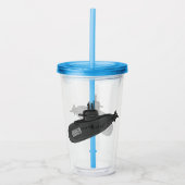 海底漫画イラストレーション アクリルタンブラー (正面)