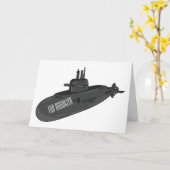 海底漫画イラストレーション カード (黄色い花)