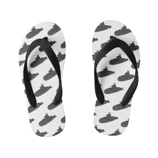 海底漫画イラストレーション キッズビーチサンダル (フットベッド)