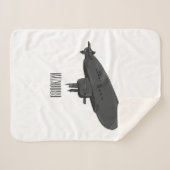 海底漫画イラストレーション シェルパブランケット (正面(横))