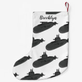 海底漫画イラストレーション スモールクリスマスストッキング (裏面)