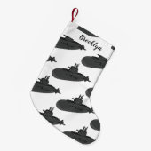 海底漫画イラストレーション スモールクリスマスストッキング (正面 (吊り時))