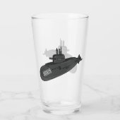 海底漫画イラストレーション タンブラーグラス (裏面)