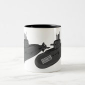 海底漫画イラストレーション ツートーンマグカップ (中央)