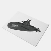 海底漫画イラストレーション ドアマット (アングル)