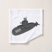 海底漫画イラストレーション バスタオルセット (ウォッシュタオル)