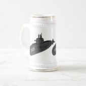 海底漫画イラストレーション ビールジョッキ (正面左)