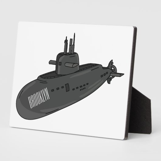 海底漫画イラストレーション フォトプラーク (側面)