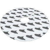 海底漫画イラストレーション ブラッシュドポリエステルツリースカート (アングル)