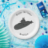 海底漫画イラストレーション ペーパープレート (パーティー)