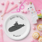 海底漫画イラストレーション ペーパープレート (パーティー)